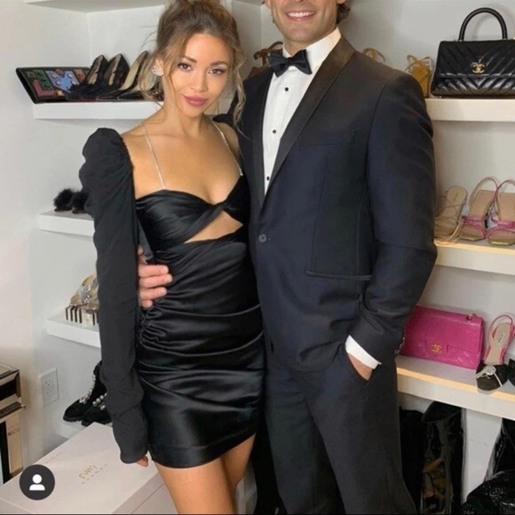 The Bar silk twisted rinestone mini dress - Picture 6 of 7